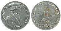 Reformation / Religion Medaille Aluminium Nürnberg, auf die Grundsteinlegung der Reformations-Gedächniskirche und die 4. Säkularfeier in Nürnberg, Brustbild Mar -