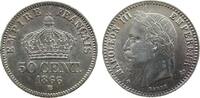 Frankreich 50 Centimes Ag Napoleon III, BB (Strasbourg), feine Kratzerchen -