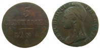 Frankreich 5 Centimes Ku Dupré, Petit Module, A (Paris) -