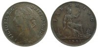 GB Großbritannien ab 1708 1 Farthing Br Victoria, Seaby 3958 -