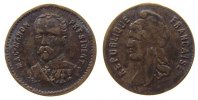Frankreich Medaille o.J. Messing Mac Mahon Patrice de (1808-93) - General und Präsident, ca. 22 MM, entfernte Öse ss