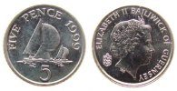 Guernsey 5 Pence KN Segelboot -