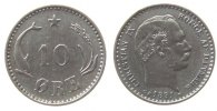 Dänemark 10 Öre Ag Christian IX -