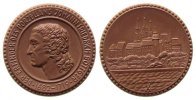 Porzellan Medaille Porzellan Böttger Johannes Friedrich (1682-1719) - Erfinder des Porzellans, Büste nach links / Albrechtsburg, ca. 36 MM -