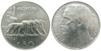 Italien 50 Centesimi Ni Victor Emanuel III, glatter Rand (liscio) -