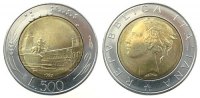 Italien Bi-Met . 500 Lire 1982 unz