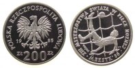 Polen 200 Zlotych KN Fußball-WM Mexiko 1986, Probe -