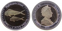 Nightingale Inseln 25 Pence Bi-Met Elisabeth II, Goldmakrelen -