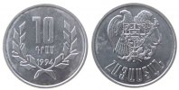 Armenien 10 Drams Al Wappen, etwas fleckig -