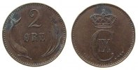 Dänemark 2 Öre Br Christian IX -