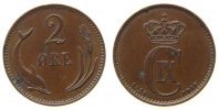 Dänemark 2 Öre Br Christian IX -