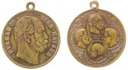 Wilhelm I. (1861-1888) tragbare Medaille Bronze Wilhelm I. (1861-1888) - Hurra !!! Vier Kaiser, Büste nach rechts / die Köpfe Kaiser Wilhelm I., Friedrich III., Wilhelm -