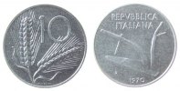 Italien 10 Lire Al Pflug -