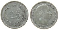 Dänemark 25 Öre Ag Christian IX -