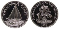 Bahamas 25 Cents KN Segelschiff -