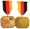 Schützen nach 1945 Teilnehmerplakette am Band -- Deutsche Meisterschaft 1997, für treue Mitarbeit, ca. 36 x 45 MM -