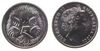 Australien 5 Cents 2001 KN Igel, Schön 467 unc