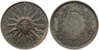 Frankreich Medaille 1866 Bronze versilbert Loge Gesellschaft der Incas - auf das 40jährige Bestehen, Sonne mit menschlichen Gesichtszügen / Umsch...