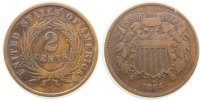 USA 2 Cents Br große Buchstaben -