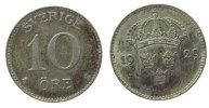 Schweden 10 Öre Ag Gustav V -