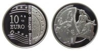 Belgien 10 Euro 2004 Ag Europa und Stier pp