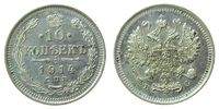 Rußland 10 Kopeken Ag Nikolaus II -
