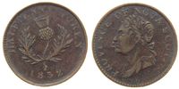 Nova Scotia 1/2 Penny-Token Ku Georg IV, doppelte Nase -