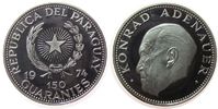 Paraguay 150 Guaranis Ag Konrad Adenauer -