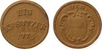 Porzellan Ein Kreutzer Böttger Steinzeug Ulm - Ein Kreutzer 1773 C, ca. 22 MM -