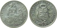 Peru 1/5 Sol Ag FG -