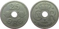 Dänemark 25 Öre KN Christian X, seltener -
