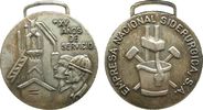 Spanien tragbare Medaille Bronze versilbert Empressa Nacional Siderurgica S.A., Asturias, auf 15. Jahre Betriebszugehörigkeit, Stahlhütte, ca. 25 MM -