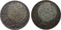 Frankreich 5 Francs 1834 Ag Louis Philippe I, B (Rouen) ss