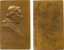 Personen Plakette Bronze Zschokke Hermann Dr. (1838-1920) Weihbischof, Wien, auf sein 50jähriges Priesterjubiläum, v. R. Bachmann, ca. 43 x 70,5 M -