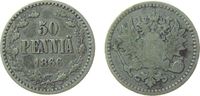 Finnland 50 Pennia Ag Alexander II. von Rußland (1855-1881) -