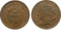 Frankreich 10 Centimes Bronze Domard - Essai / Probe, ca. 30,5 MM -