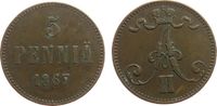 Finnland 5 Pennia Ku Alexander II. von Rußland (1855-1881) -