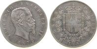 Italien 5 Lire Ag Emanuel II, R (Rom) -