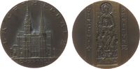Frankreich Medaille Bronze Chartres - auf die Katherale, die Kathedrale von vorn / Heilige Maria mit dem Jesuskind, v. E. Blin, ca. 50 MM -