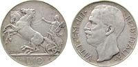 Italien 10 Lire Ag Victor Emanuel III - 9,85 Gramm, kleine Randfehler -