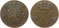 Niederlande 1/2 Cent Ku Wilhelm III, Schulman 716 -