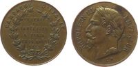 Napoleon Medaille Bronze Napoleon III (1852-1870) - für die Teilnehmer am Italienfeldzug, Signatur: C.T., ca. 23,2 MM, entfernte Öse -