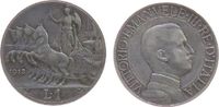 Italien 1 Lire Ag Victor Emanuel III -