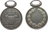Frankreich tragbare Medaille Silber Besancon- Schützengesellschaft, Sociétés de Tir de Besancon, Wappen / leeres Gravurfeld im Kranz, unsigniert, ca. 50,8 MM -