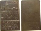 Tiere Plakette Bronze Frankfurt - Hundeausstellung, zur Erinnerung an die erste Welthundeausstellung 1935, einseitig, v. Wiedemann, ca. 42 x 65 -