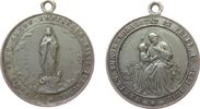 Reformation / Religion tragbare Medaille Weissmetall Trier - Marianische Bürgersodalität, gegründet 1610, Hl. Josef mit dem jungen Jesus / Hl. Maria in Strahlenkranz, au -