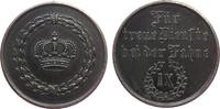 vor 1914 Medaille Eisen Dienstauszeichnung - für treue Dienste bei der Fahne (9 Jahre), ca. 31,5 MM, geschwärzt, abgebrochene Öse -