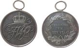 vor 1914 tragbare Verdienstmedaille Silber Friedrich Wilhelm III. (1797-1840), Gekröntes Monogramm FWR III. / Lorbeerkranz - Schrift: Verdienst um den Staat, ca. 39 -