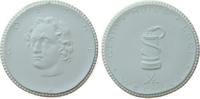 Goethe Medaille Porzellan Goethe (1749-1832), Goethe-Erinnerung, Weimar, ca. 48 MM, weiß -