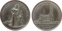 Speyer Medaille Bronze versilbert Speyer - auf die Grundsteinlegung der Gedächtniskirche und den evangelischen Bundestag, Kirche / Stadtgöttin, -